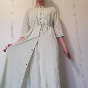1960s Pastel Mint Green Robe Set